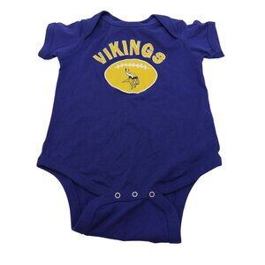 NFL Minnesota Vikings Baby 18M Purple Logo Bodysuit Creeper One Piece Football